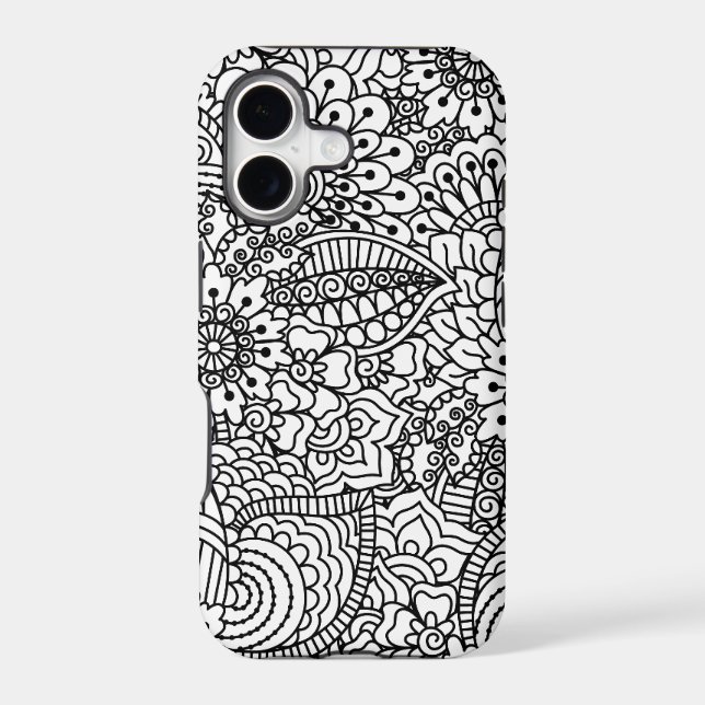 Flower Doodle Iphone Case (Back)