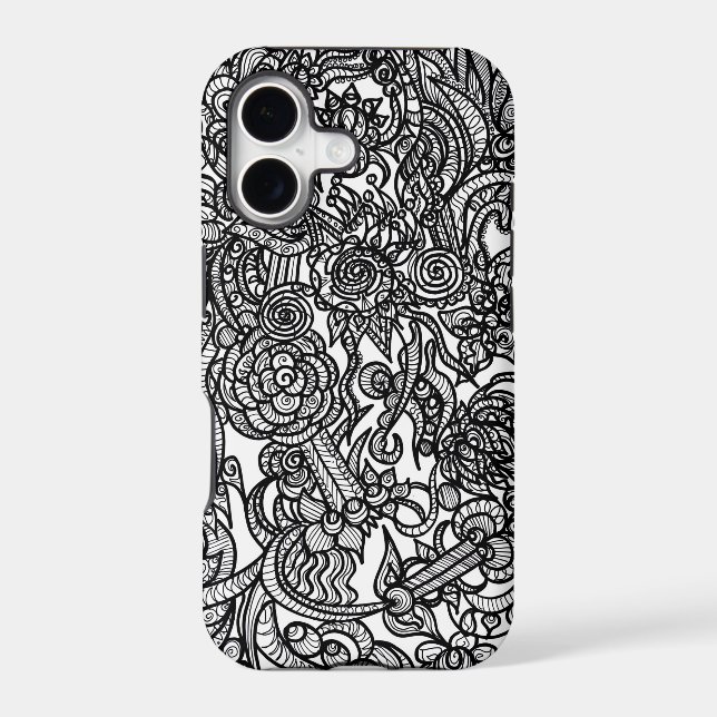 Flower Doodle Iphone Case (Back)