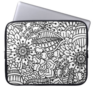 Flower Doodle Laptop Sleeve