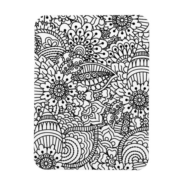 Flower Doodle Magnet (Vertical)