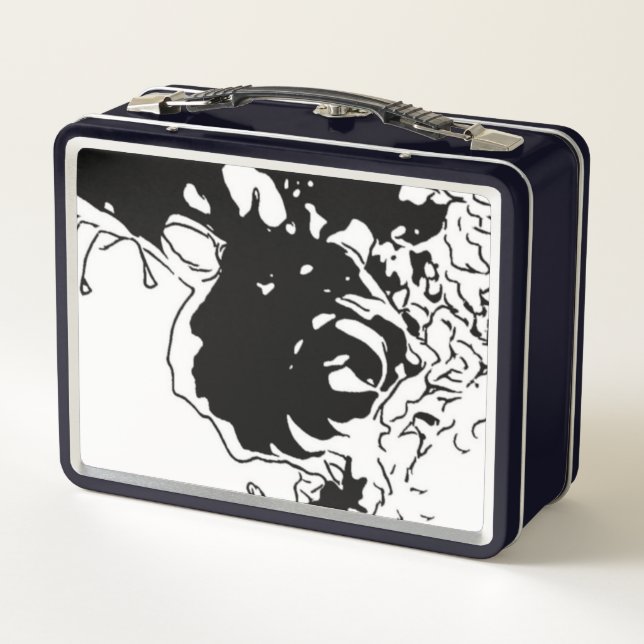 Flower Doodle Metal Lunch Box (Back)