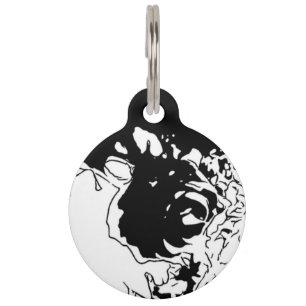 Flower Doodle Pet ID Tag