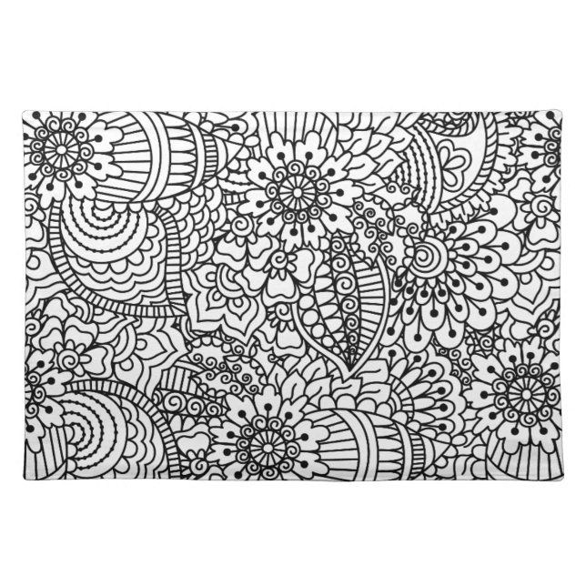 Flower Doodle Placemat (Front)