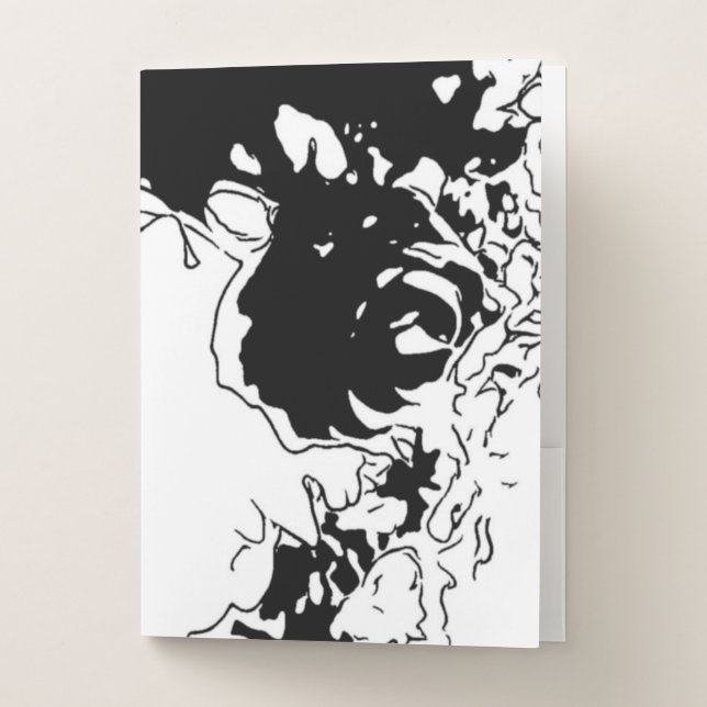 Flower Doodle Pocket Folder (Front)