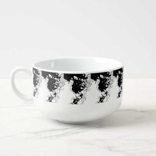 Flower Doodle Soup Mug