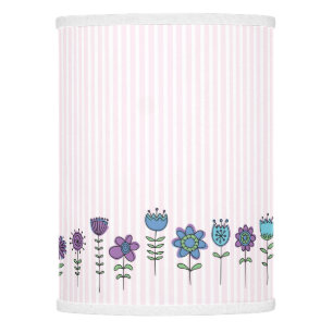Flower Doodle & Stripes Lampshade