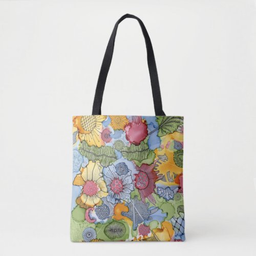 Flower Doodle Tote Bag