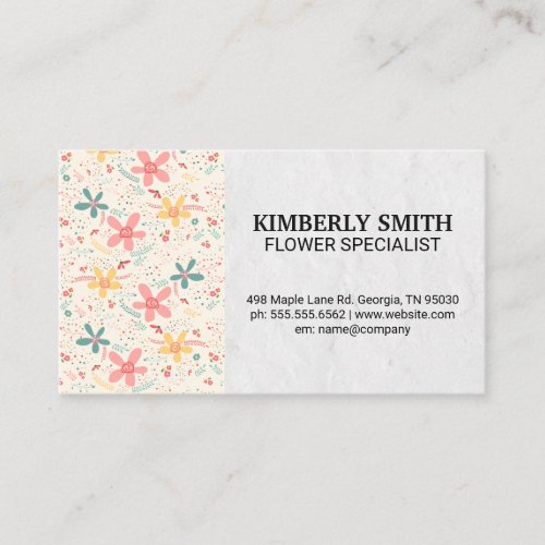 Flower Doodles Business Card