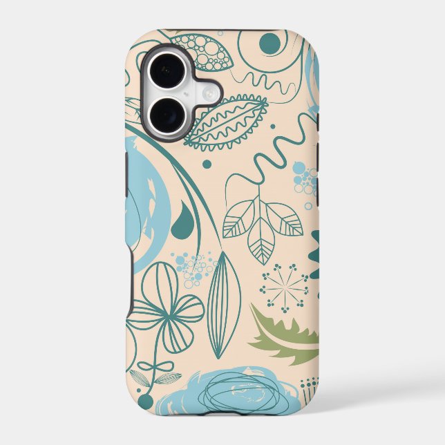 Flower Doodles Iphone Case (Back)
