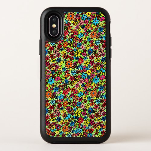 Flower doodles OtterBox symmetry iPhone XS case