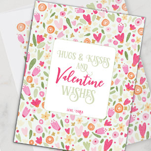 Flower Doodles Valentine's Day Holiday Card