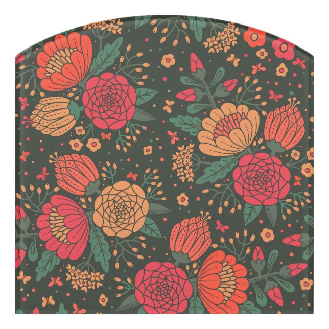 flower door sign (Contour Front)