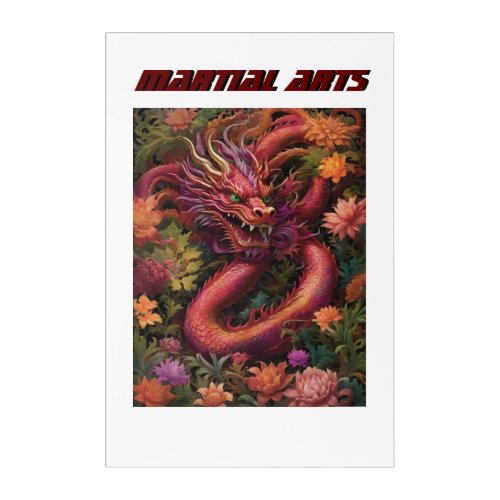 Flower Dragon Acrylic Print