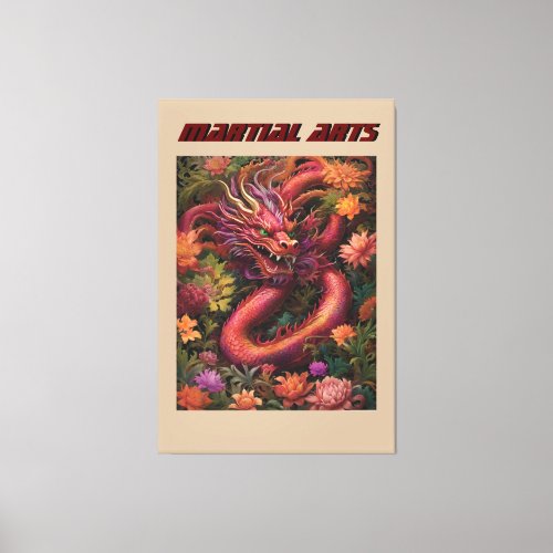 Flower Dragon Canvas Print