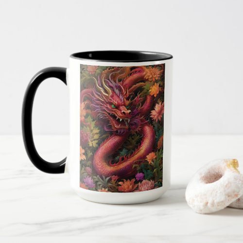 Flower Dragon Mug