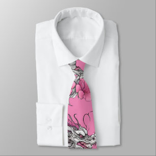 Flower Dragon Necktie