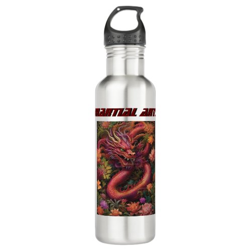 Flower Dragon Stainless Steel Water Bottle