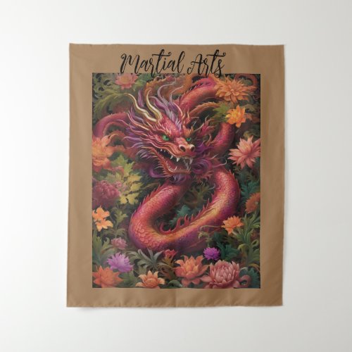 Flower Dragon Tapestry