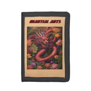 Flower Dragon Tri-fold Wallet