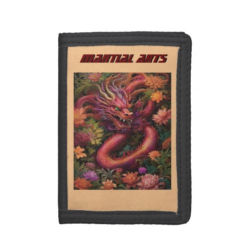 Flower Dragon Trifold Wallet