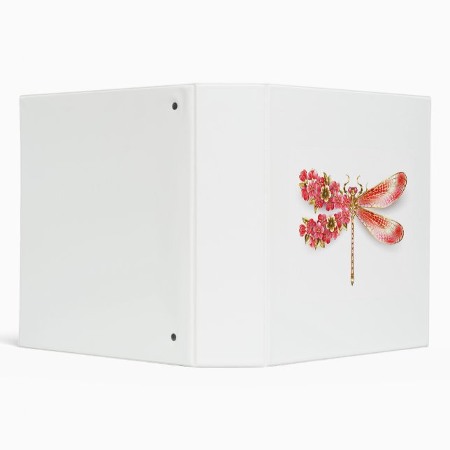 Flower dragonfly with jewelry sakura 3 ring binder (Background)