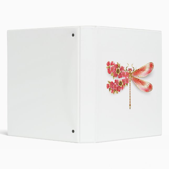Flower dragonfly with jewelry sakura 3 ring binder (Background)