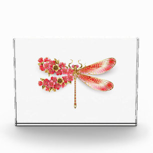 Flower dragonfly with jewelry sakura acrylic award