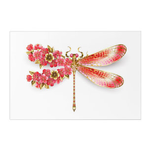 Flower dragonfly with jewelry sakura acrylic print