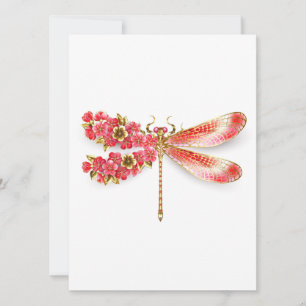 Flower dragonfly with jewelry sakura announcement