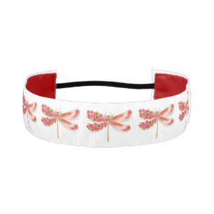 Flower dragonfly with jewelry sakura athletic headband