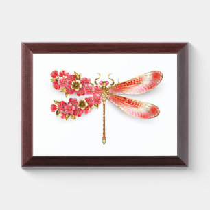 Flower dragonfly with jewelry sakura award plaque