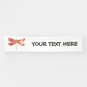 Flower dragonfly with jewelry sakura banner