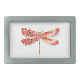 Flower dragonfly with jewelry sakura belt buckle