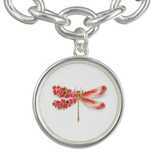 Flower dragonfly with jewelry sakura bracelet (Design)