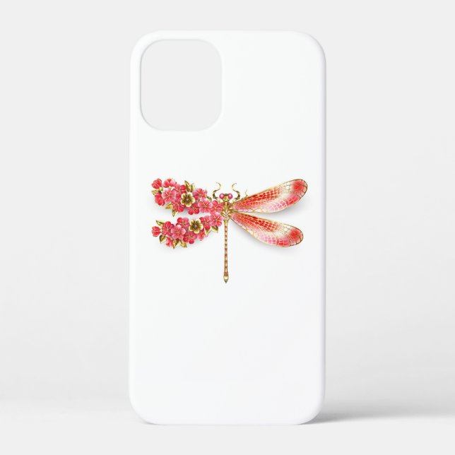Flower dragonfly with jewelry sakura Case-Mate iPhone case (Back)