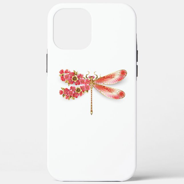Flower dragonfly with jewelry sakura Case-Mate iPhone case (Back)