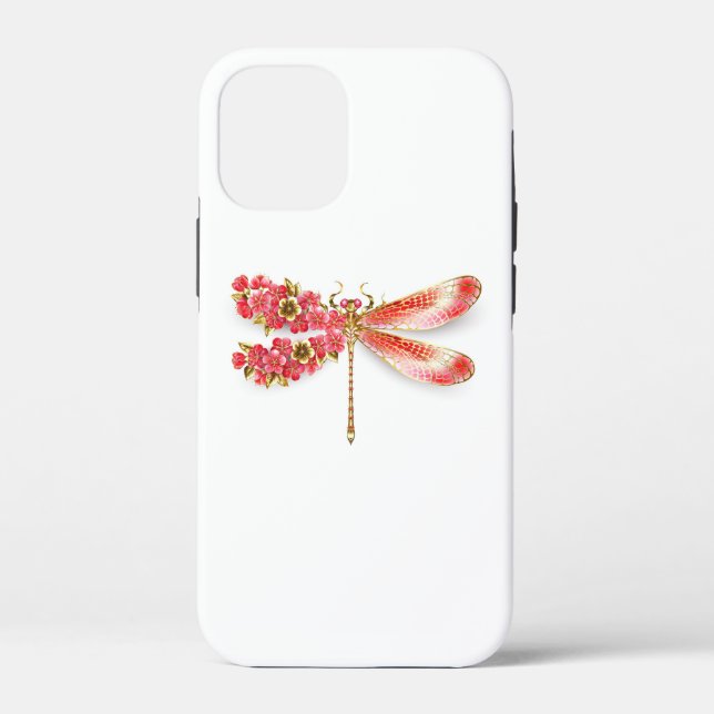 Flower dragonfly with jewelry sakura Case-Mate iPhone case (Back)