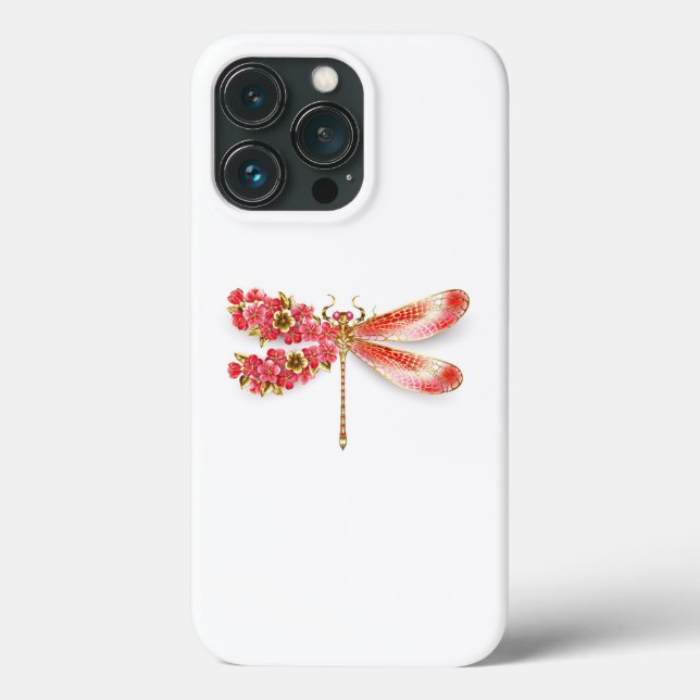 Flower dragonfly with jewelry sakura Case-Mate iPhone case (Back)