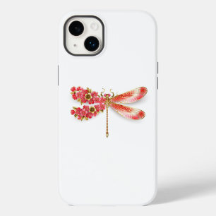 Flower dragonfly with jewelry sakura Case-Mate iPhone 14 plus case