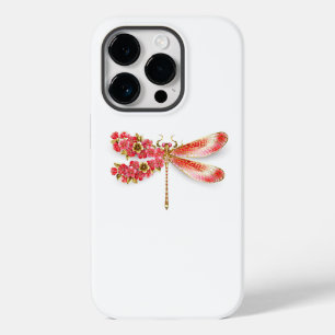 Flower dragonfly with jewelry sakura Case-Mate iPhone 14 pro case