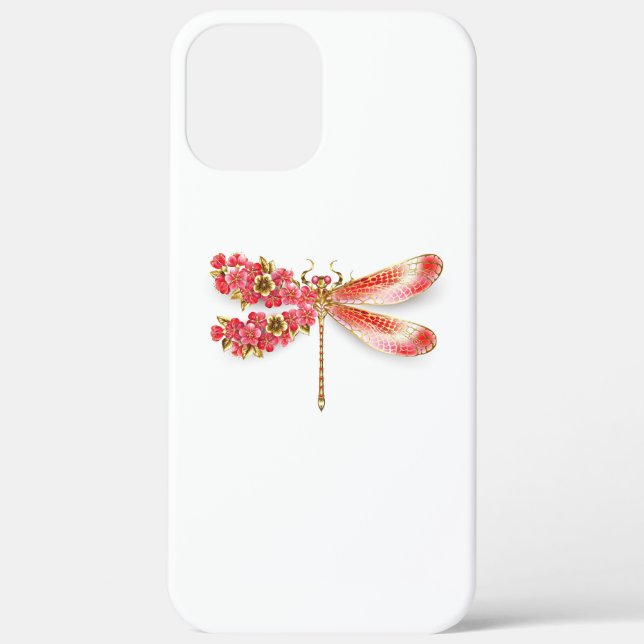 Flower dragonfly with jewelry sakura Case-Mate iPhone case (Back)