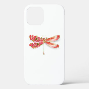 Flower dragonfly with jewelry sakura iPhone 12 pro case