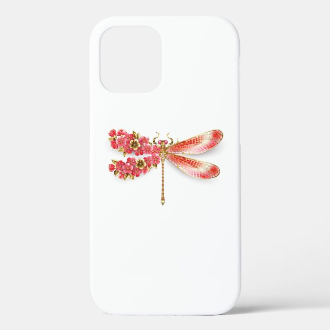Flower dragonfly with jewelry sakura Case-Mate iPhone case (Back)