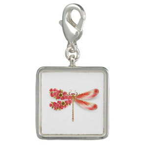 Flower dragonfly with jewelry sakura charm