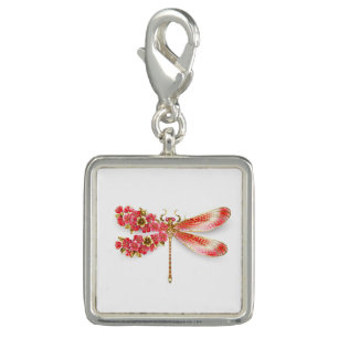 Flower dragonfly with jewelry sakura charm