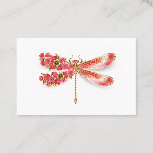 Flower dragonfly with jewelry sakura discount card