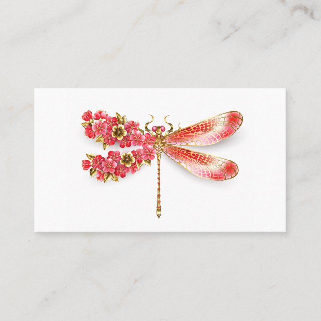 Flower dragonfly with jewelry sakura discount card (Front)