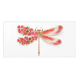 Flower dragonfly with jewelry sakura door sign