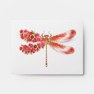 Flower dragonfly with jewelry sakura envelope