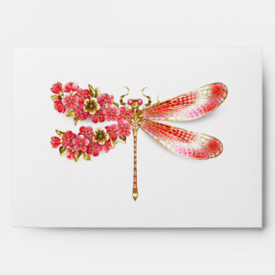 Flower dragonfly with jewelry sakura envelope